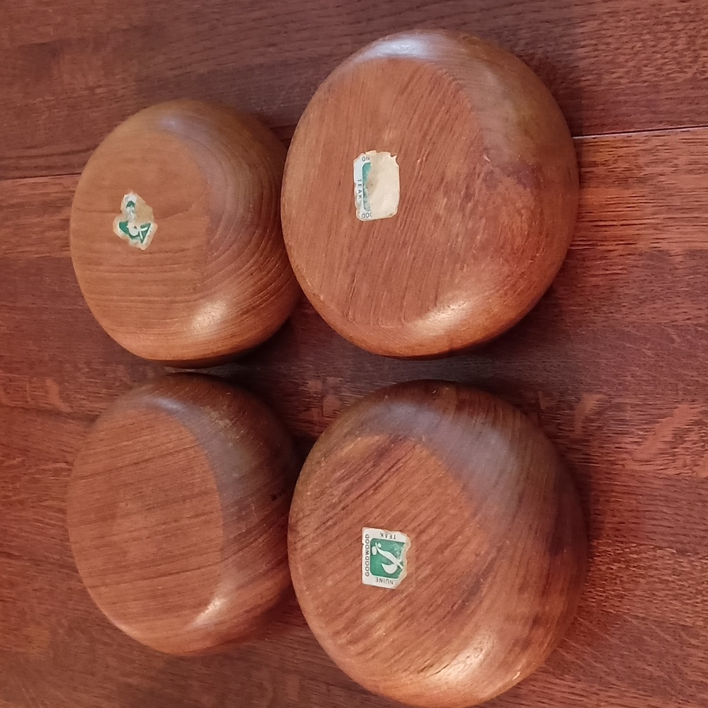 Goodwood Genuine Teak Wood Bowl Set (b520) - Picture 3 of 5
